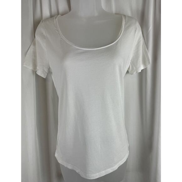 Ann Taylor LOFT Soft Short Sleeves T-Shirt, White, Sz: M, 56-21 - Picture 12 of 15